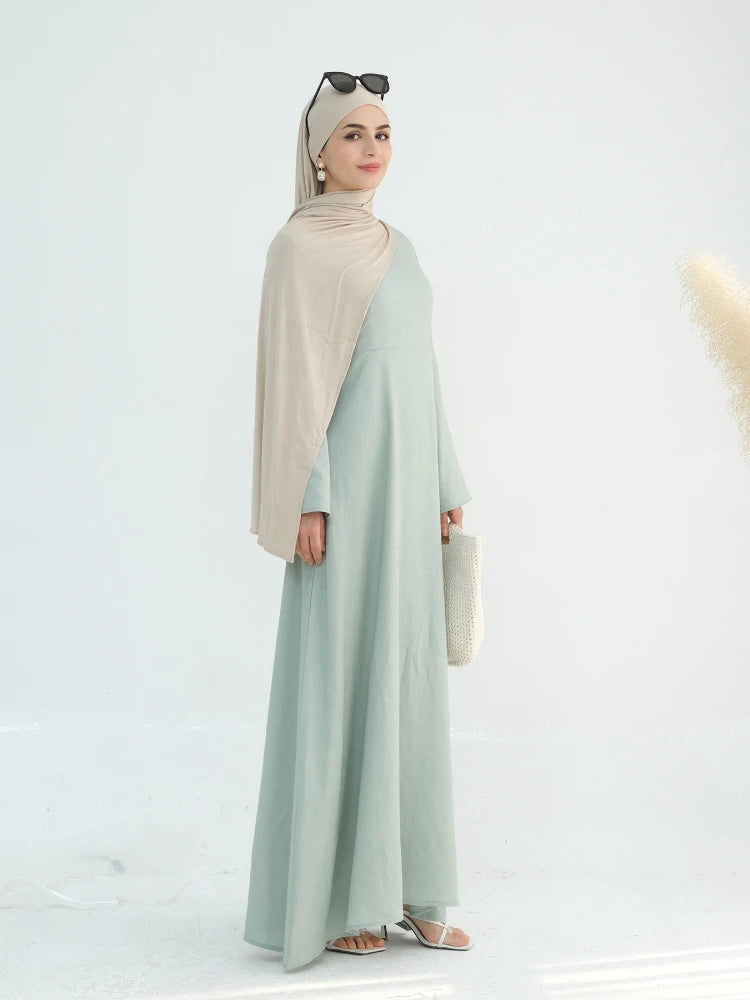 Abaya Modest Maxi Dress – Solid Color Robe