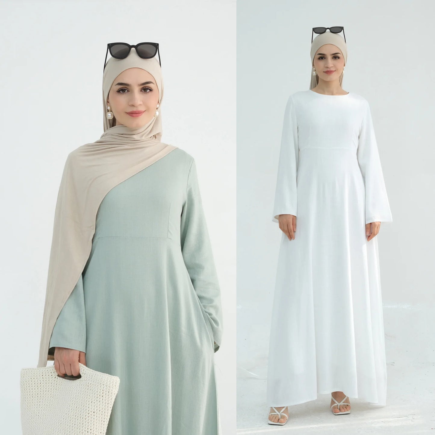 Abaya Modest Maxi Dress – Solid Color Robe