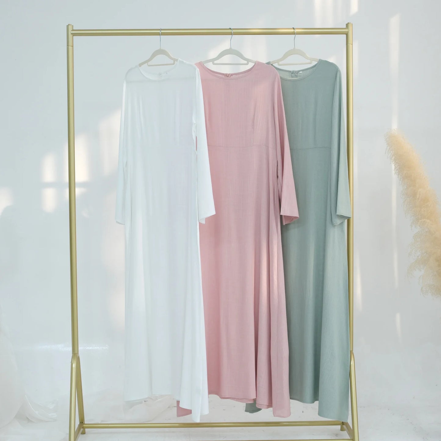 Abaya Modest Maxi Dress – Solid Color Robe