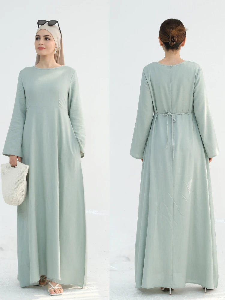 Abaya Modest Maxi Dress – Solid Color Robe