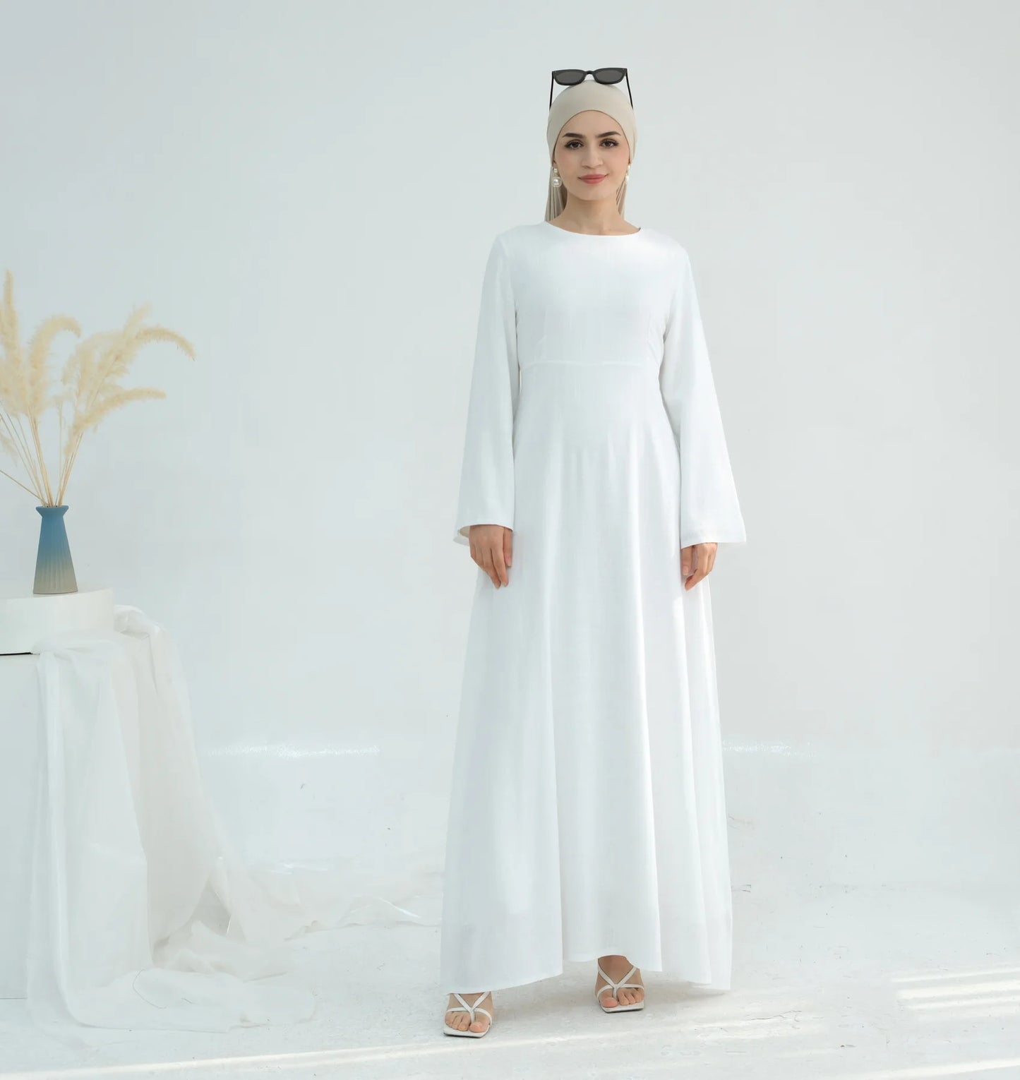 Abaya Modest Maxi Dress – Solid Color Robe