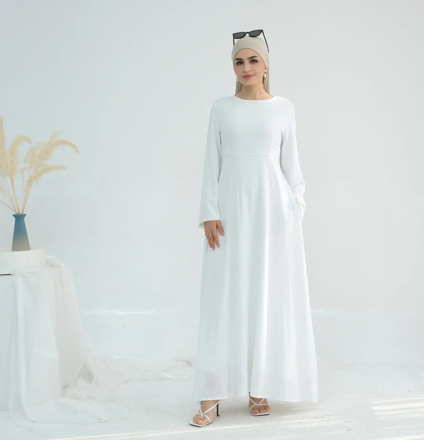 Abaya Modest Maxi Dress – Solid Color Robe