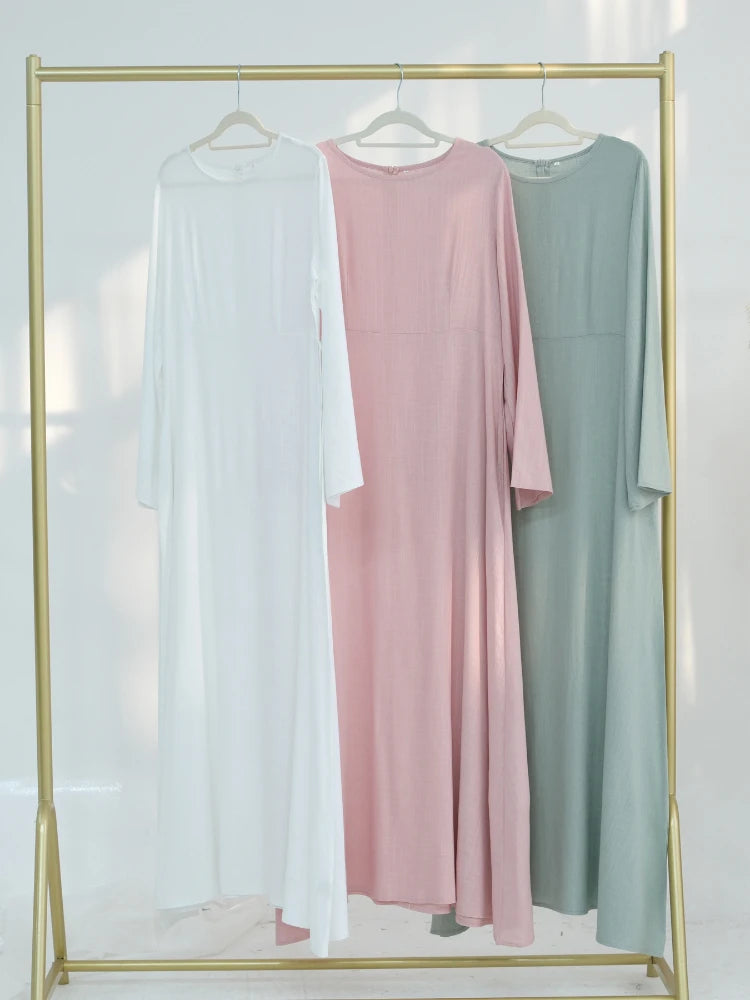Abaya Modest Maxi Dress – Solid Color Robe