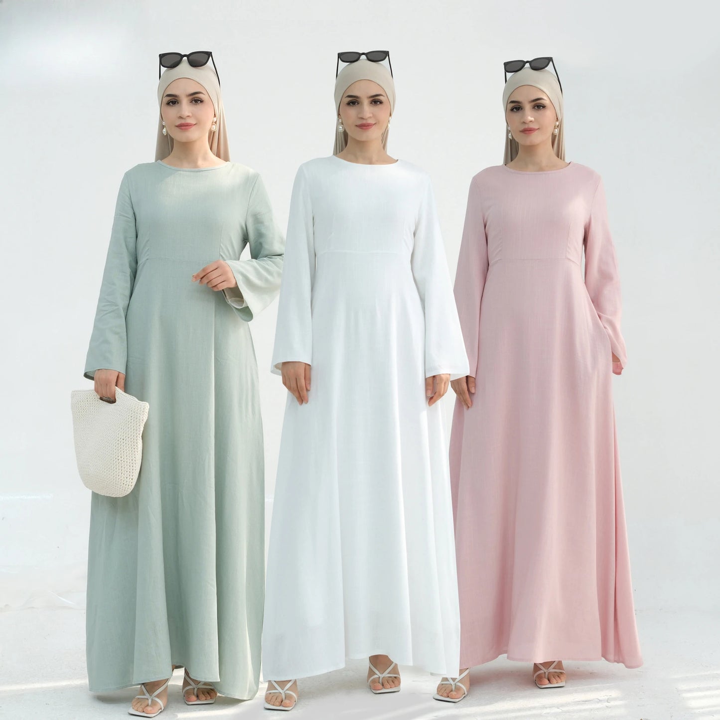 Abaya Modest Maxi Dress – Solid Color Robe