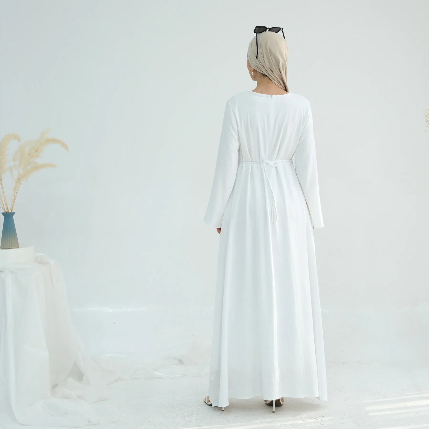 Abaya Modest Maxi Dress – Solid Color Robe