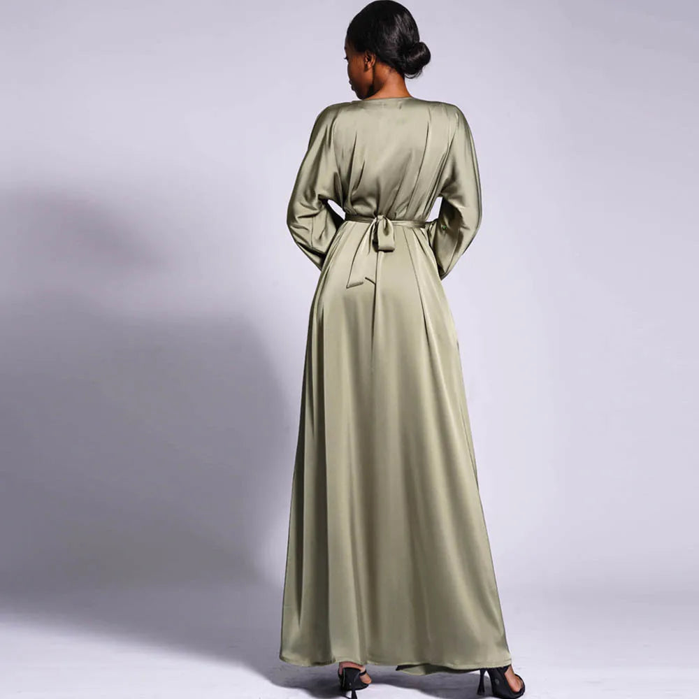 Modest Kaftan Long Sleeve Dress Abaya