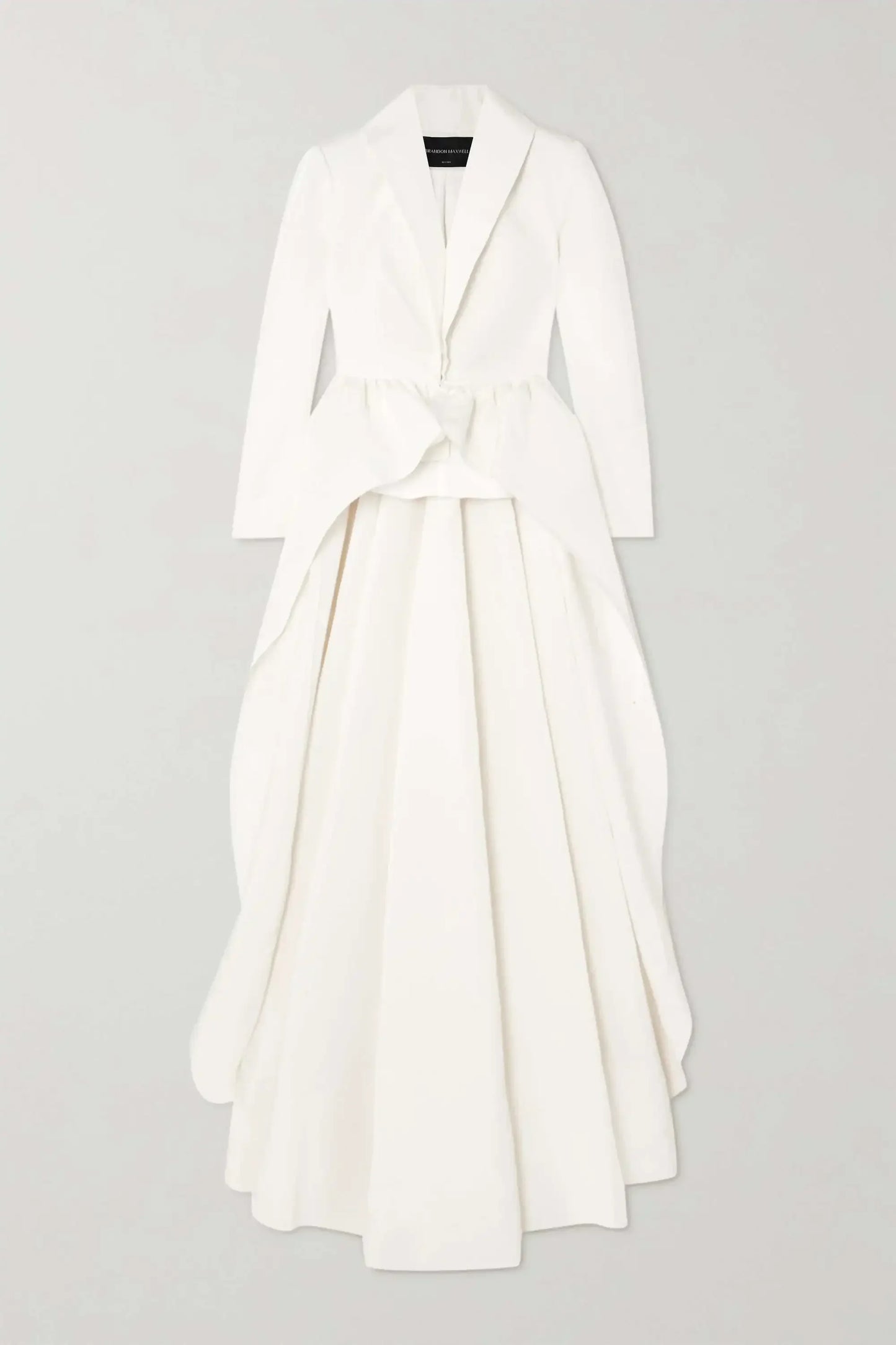 Extra-long Pleated Blazer Coat & High Waist Straight Pants Set – Two-Piece Outfit