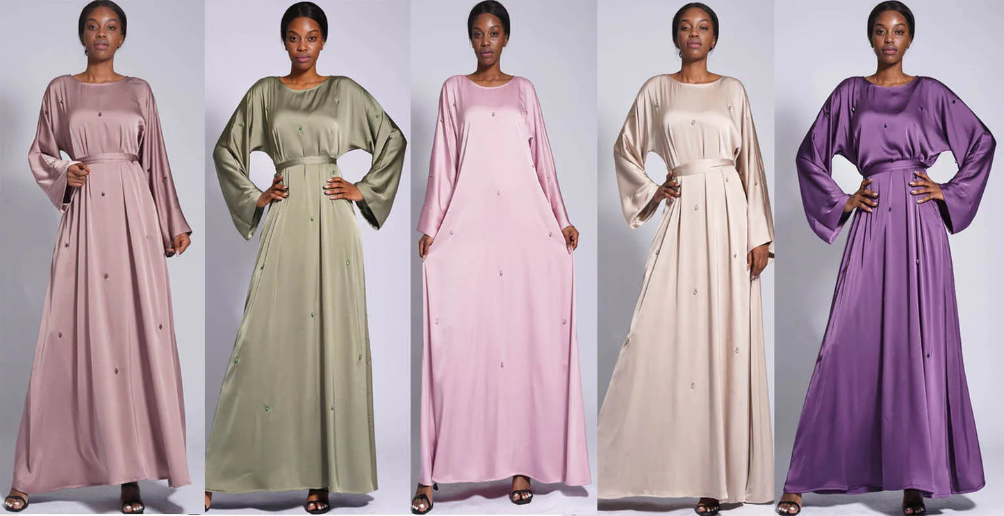 Modest Kaftan Long Sleeve Dress Abaya
