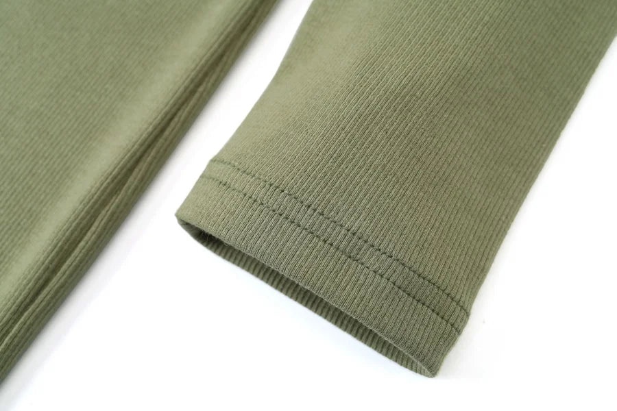 Ribbed V-Neck Button Maxi Dress