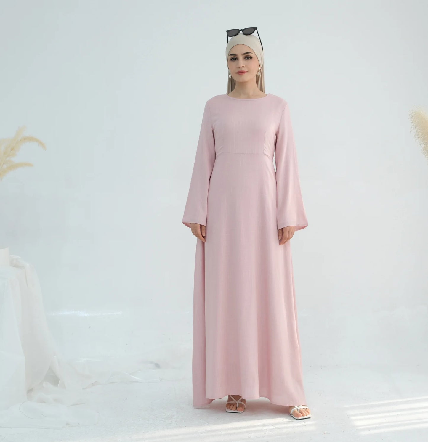 Abaya Modest Maxi Dress – Solid Color Robe