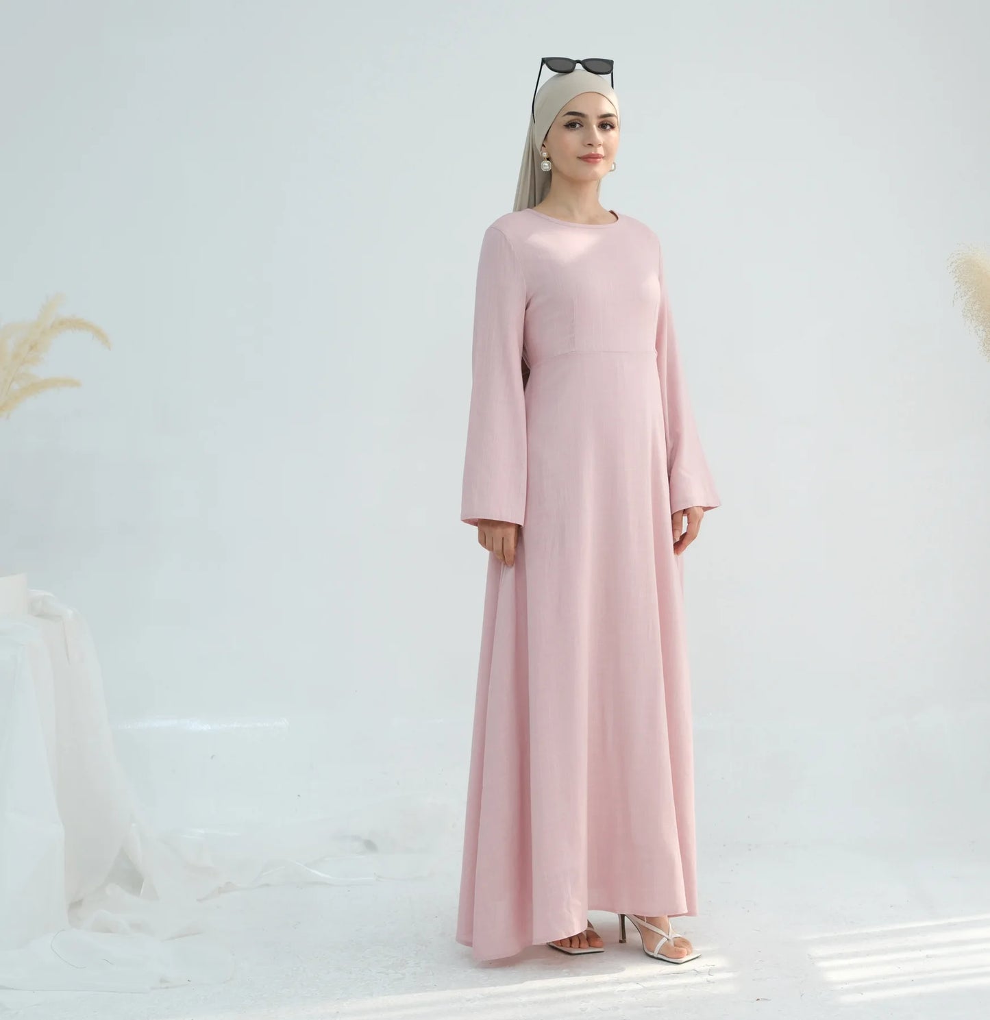 Abaya Modest Maxi Dress – Solid Color Robe