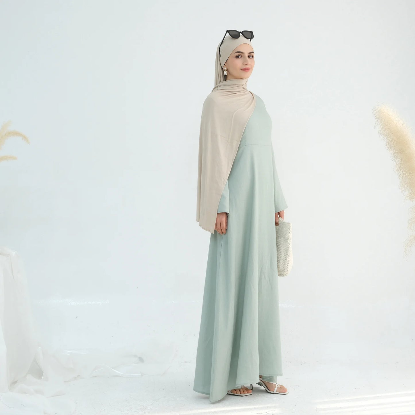 Abaya Modest Maxi Dress – Solid Color Robe