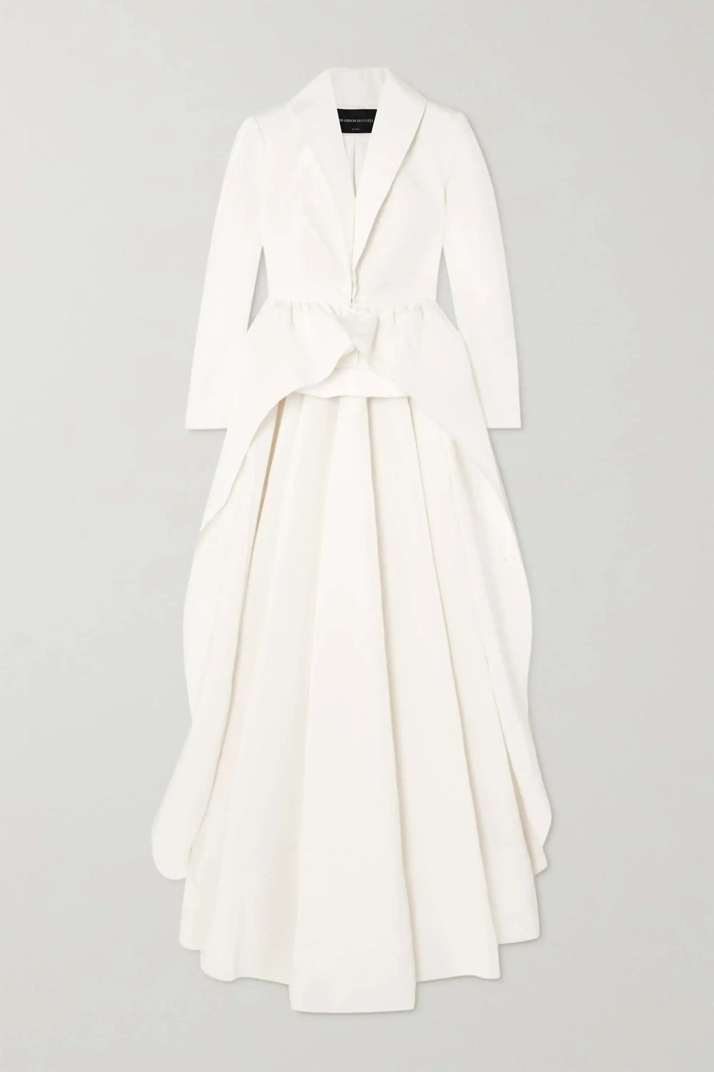 Extra-long Pleated Blazer Coat & High Waist Straight Pants Set – Two-Piece Outfit