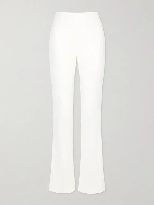 Extra-long Pleated Blazer Coat & High Waist Straight Pants Set – Two-Piece Outfit