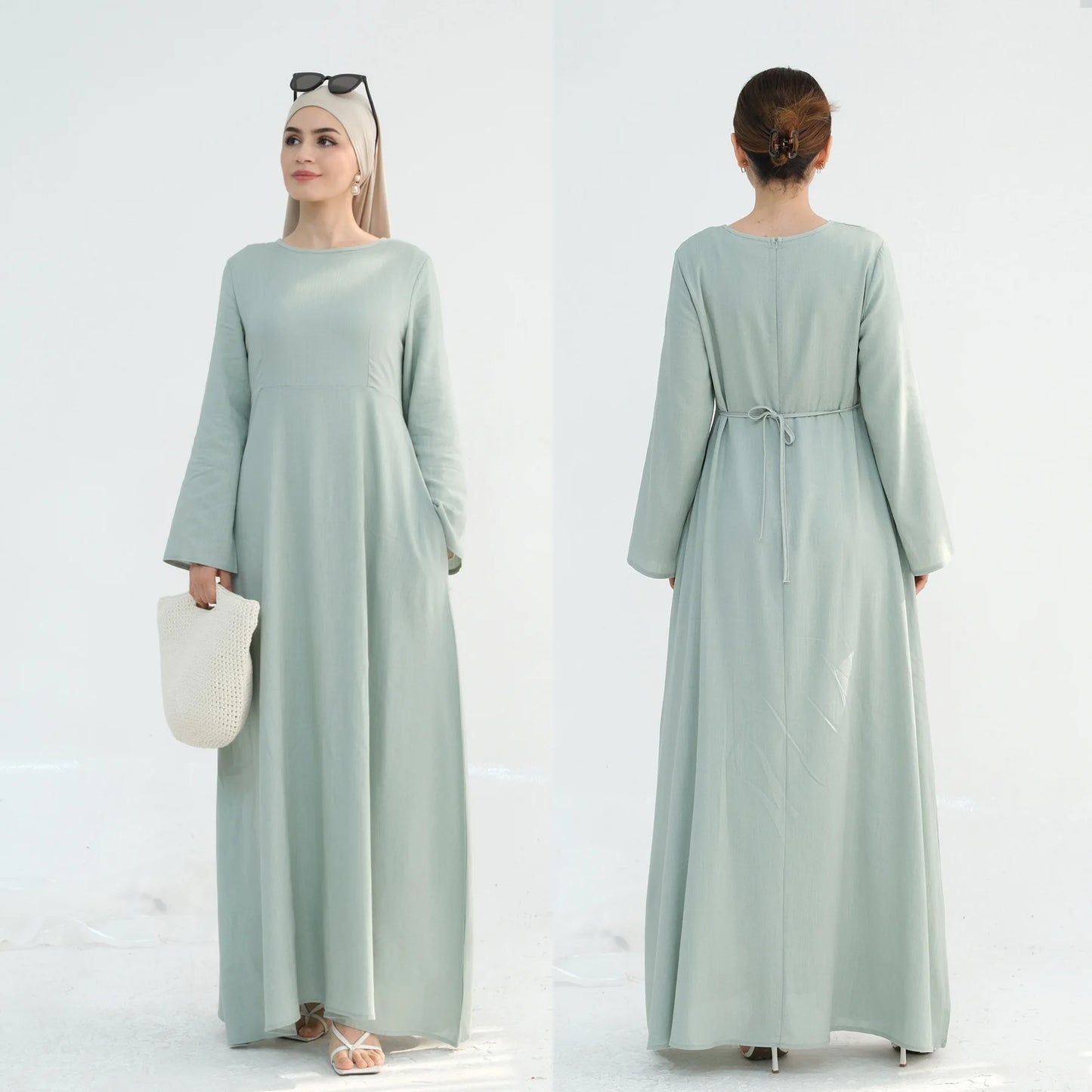 Abaya Modest Maxi Dress – Solid Color Robe