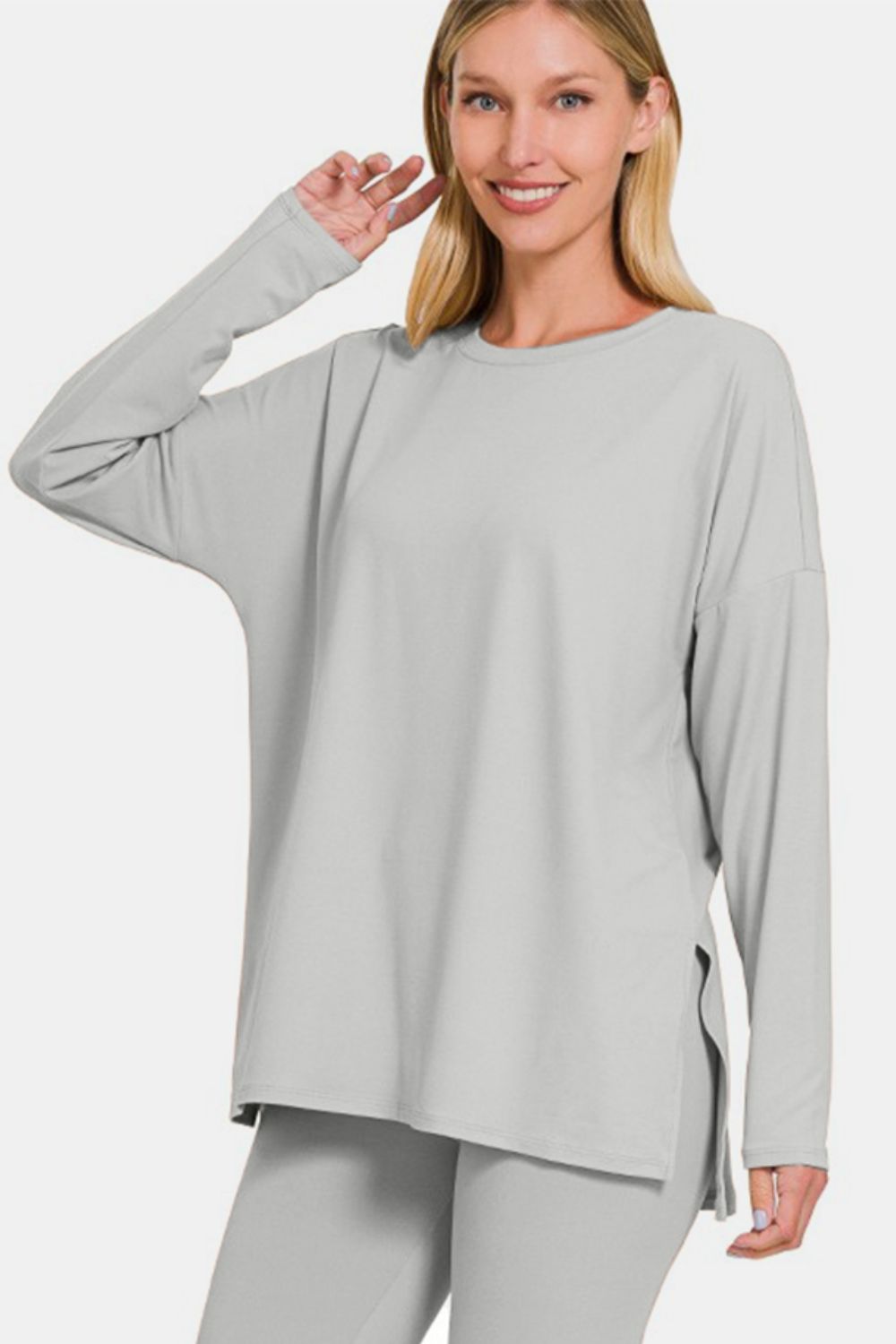 Full Size Top and Leggings Lounge Set