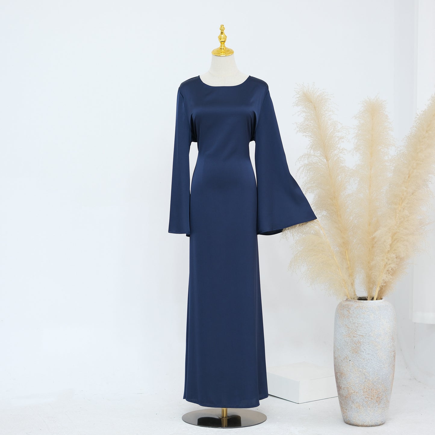 2-Piece Long Robe Abaya Set with Cape