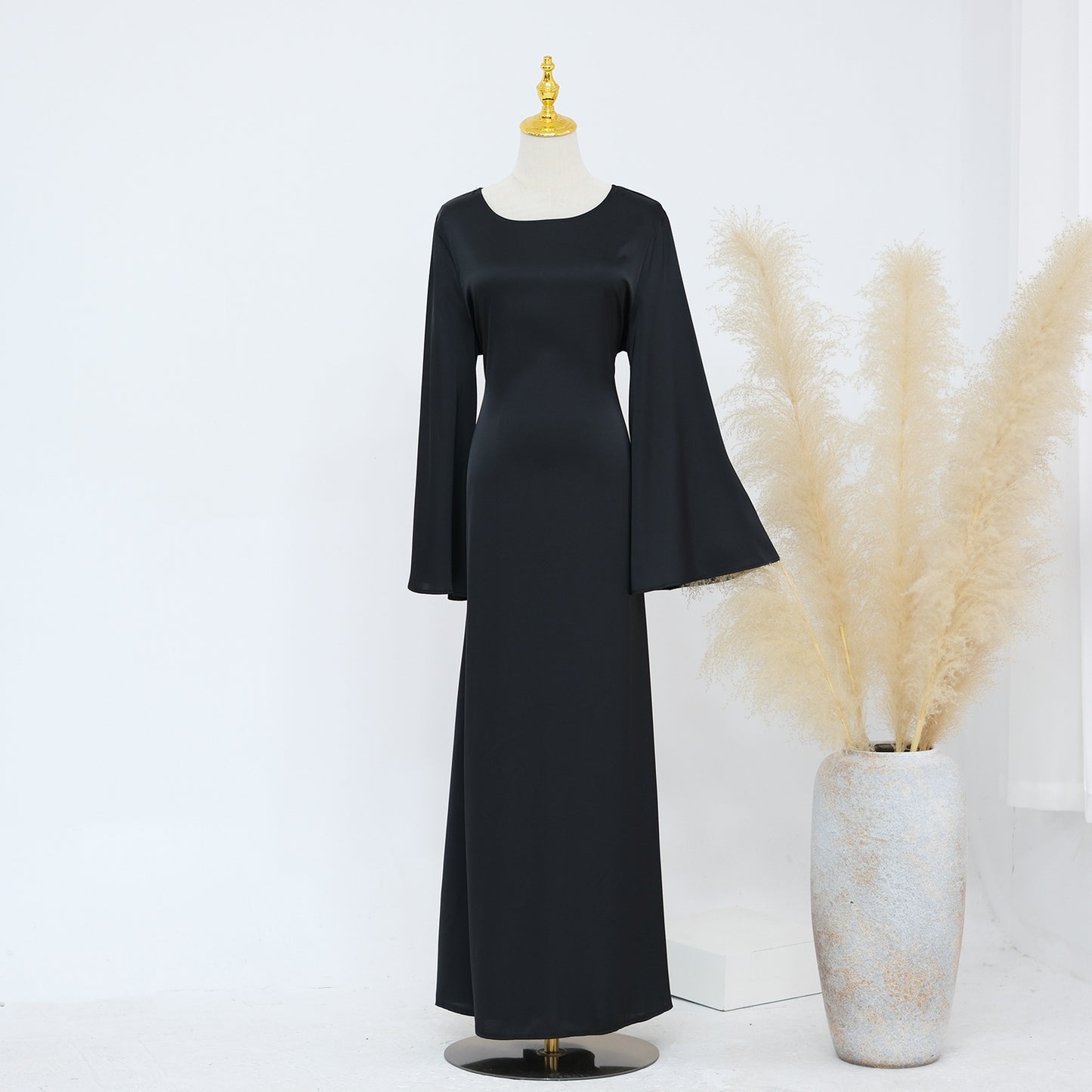 2-Piece Long Robe Abaya Set with Cape