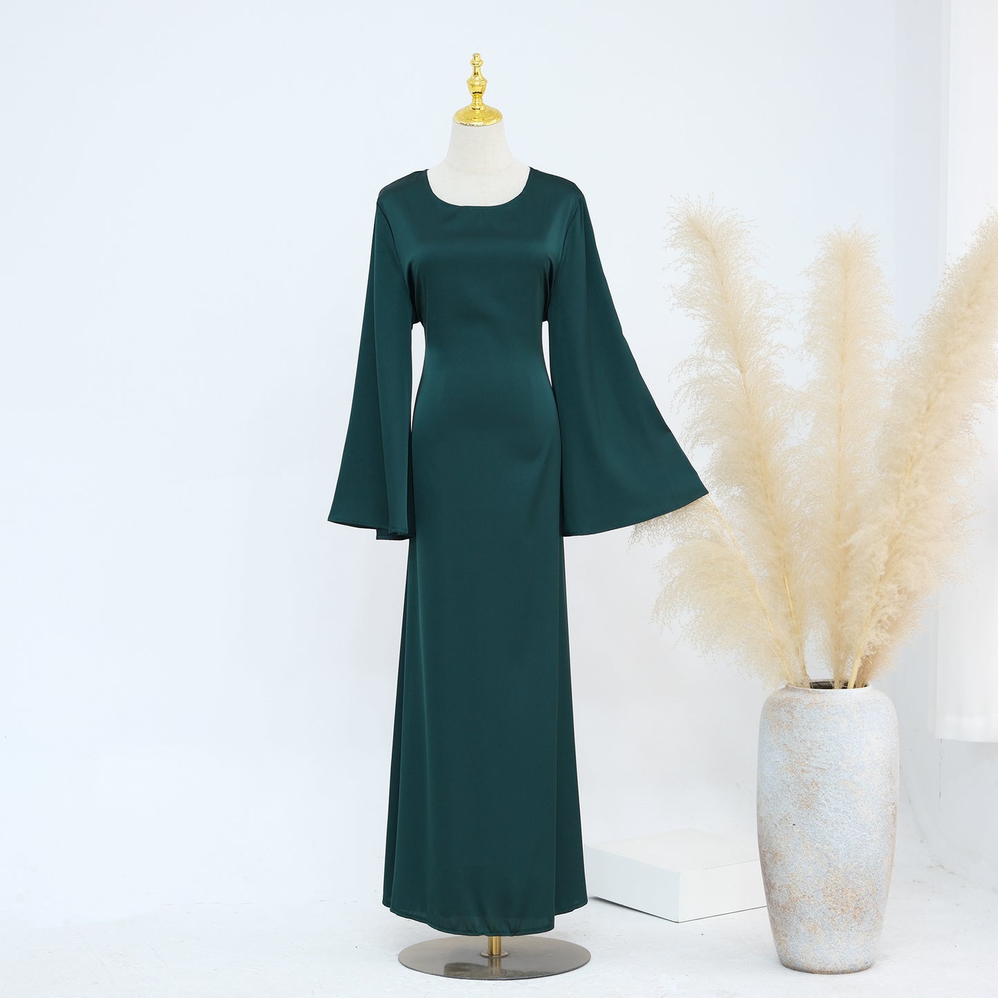 2-Piece Long Robe Abaya Set with Cape