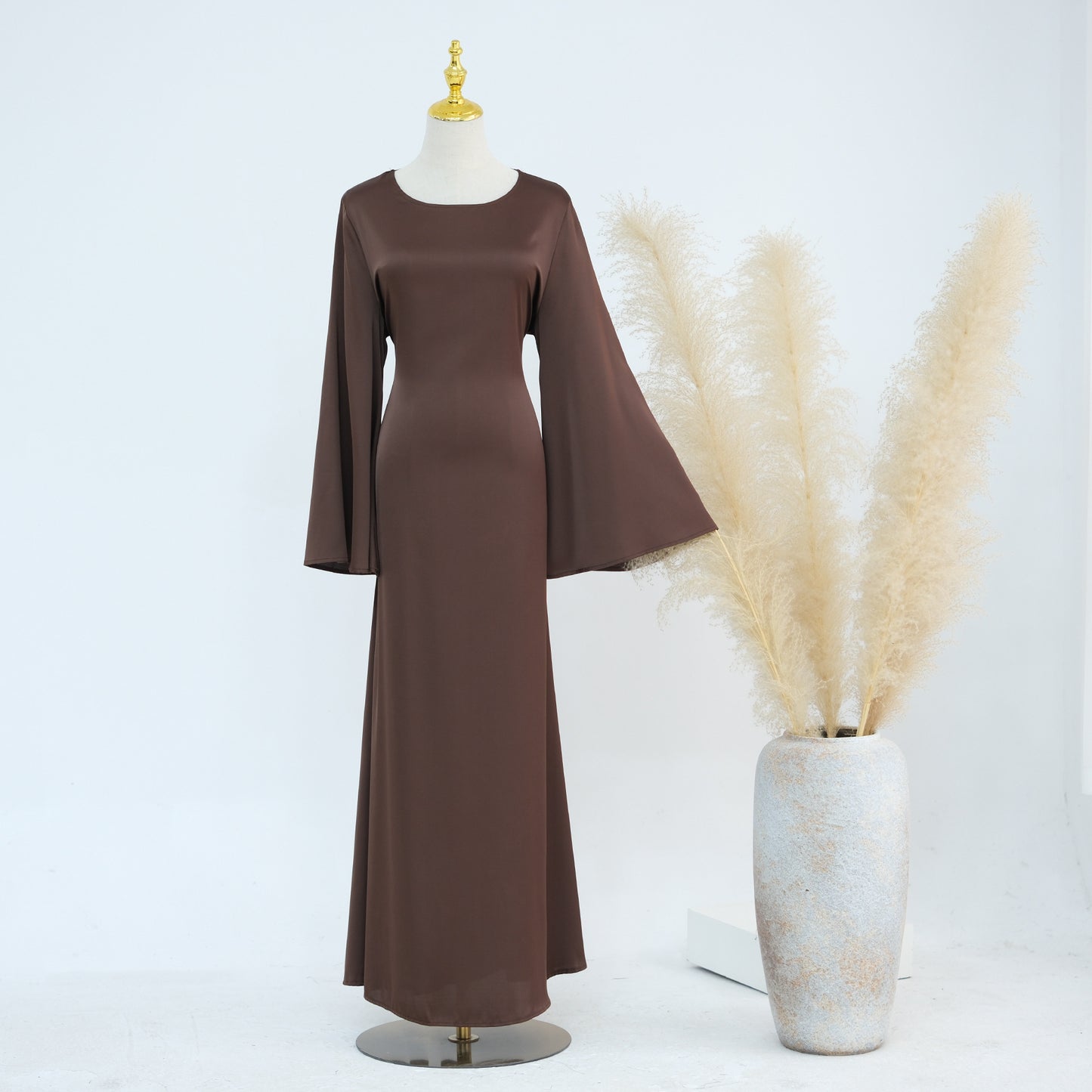 2-Piece Long Robe Abaya Set with Cape