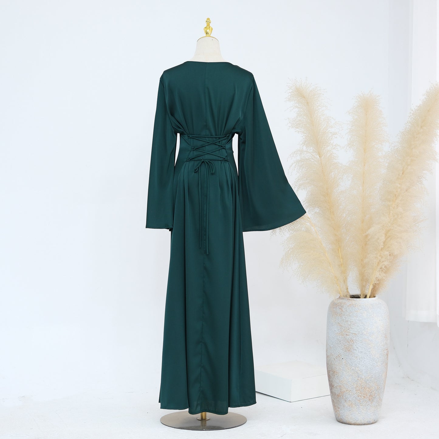 2-Piece Long Robe Abaya Set with Cape