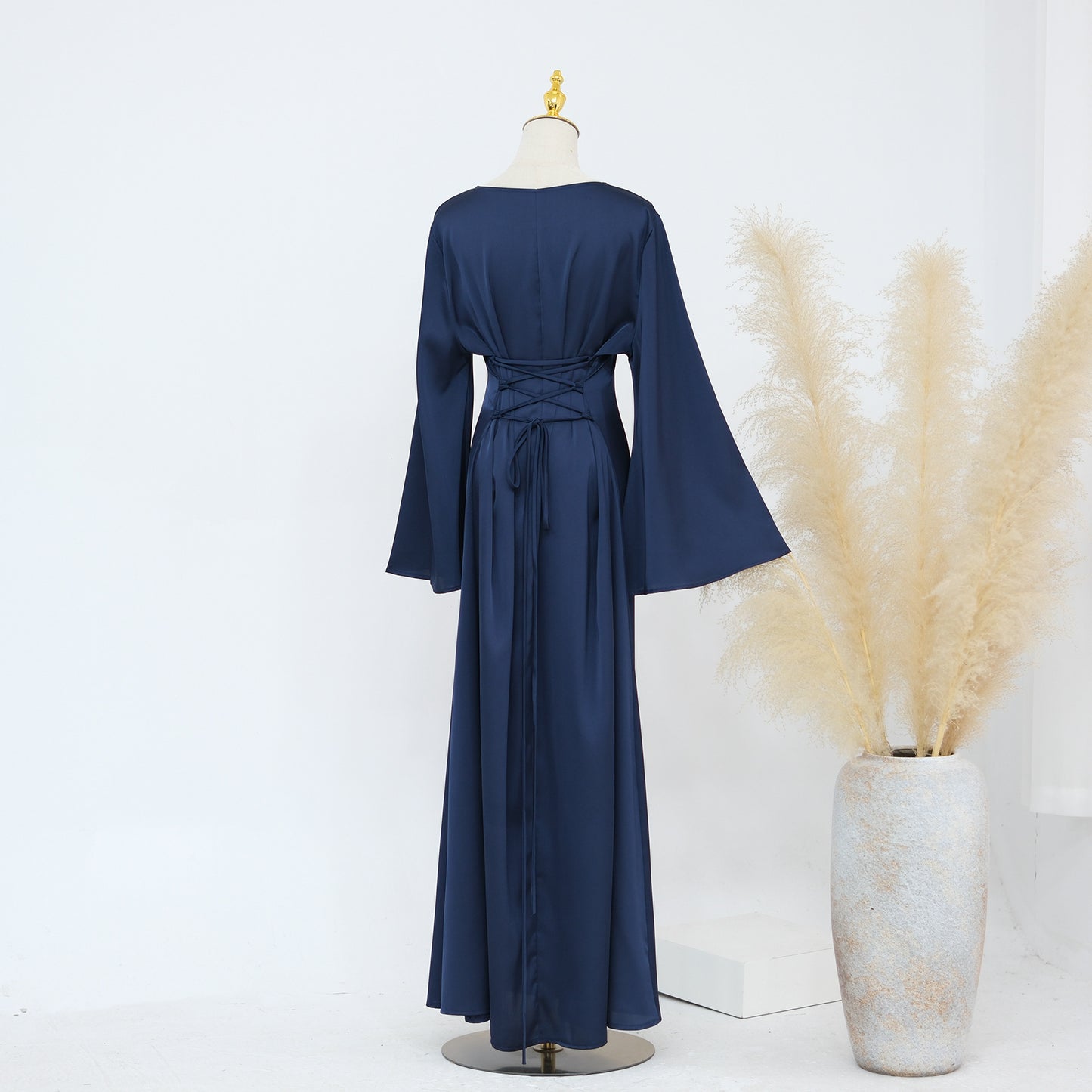 2-Piece Long Robe Abaya Set with Cape