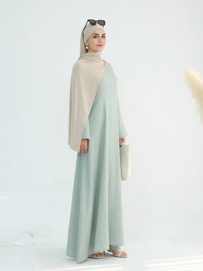 Abaya Modest Maxi Dress – Solid Color Robe
