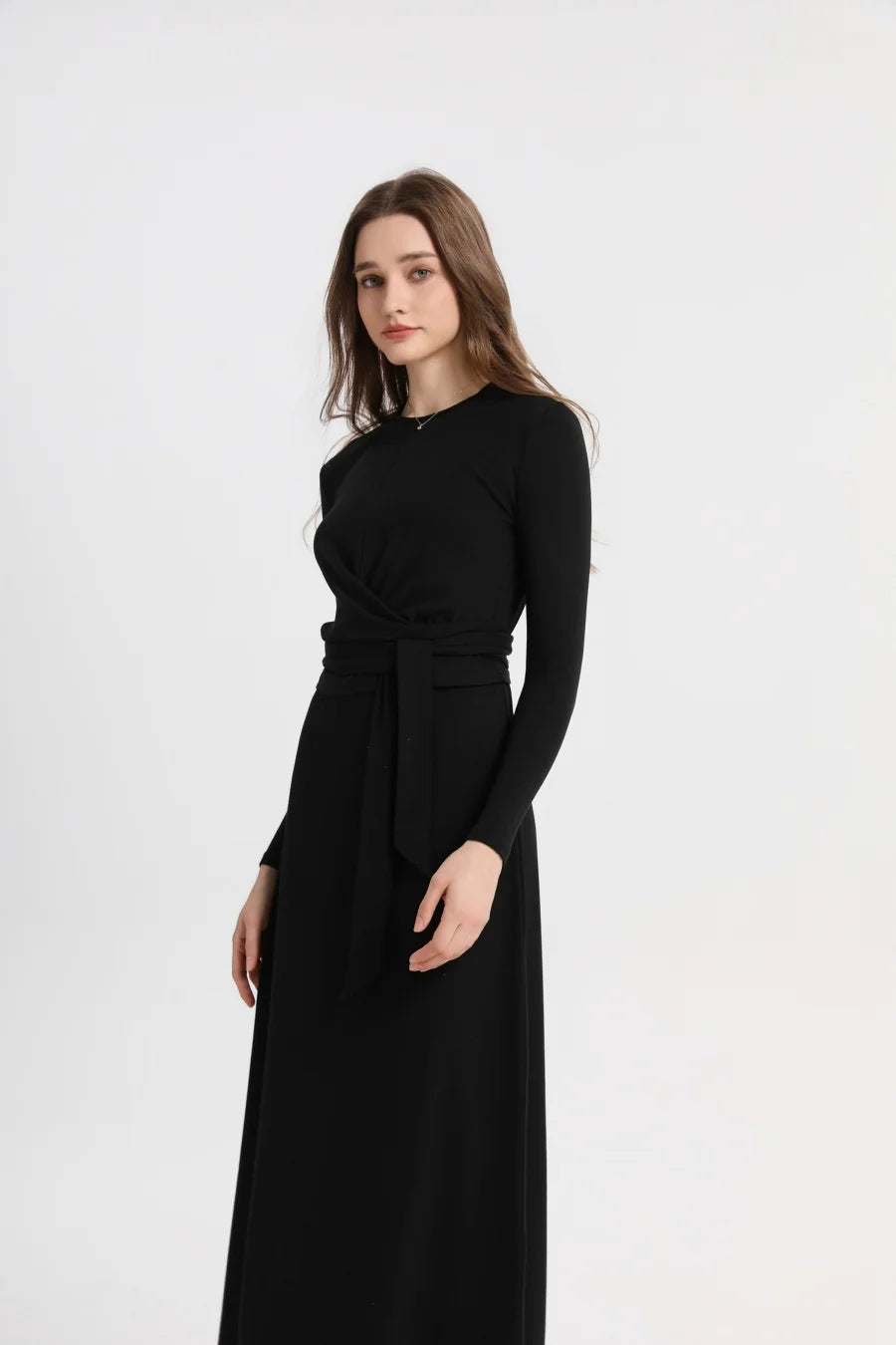 Ribbed Wrap Top & A-Line Maxi Dress Set