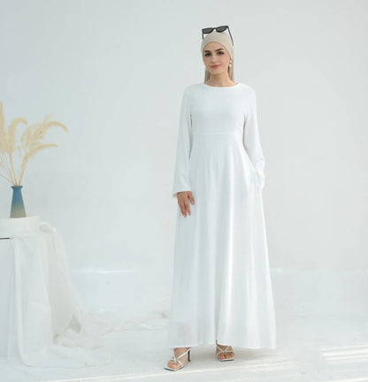 Abaya Modest Maxi Dress – Solid Color Robe