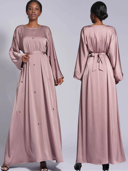 Modest Kaftan Long Sleeve Dress Abaya