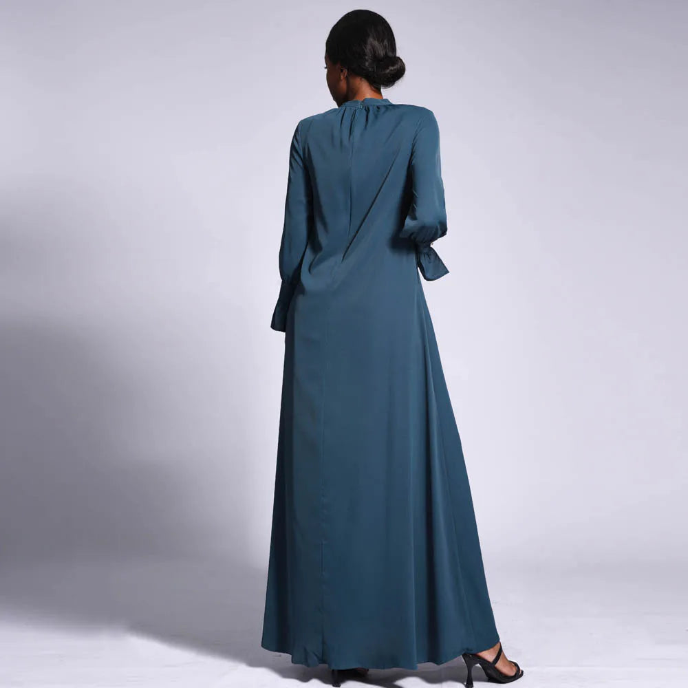 Abaya High Neck Maxi Long Dress