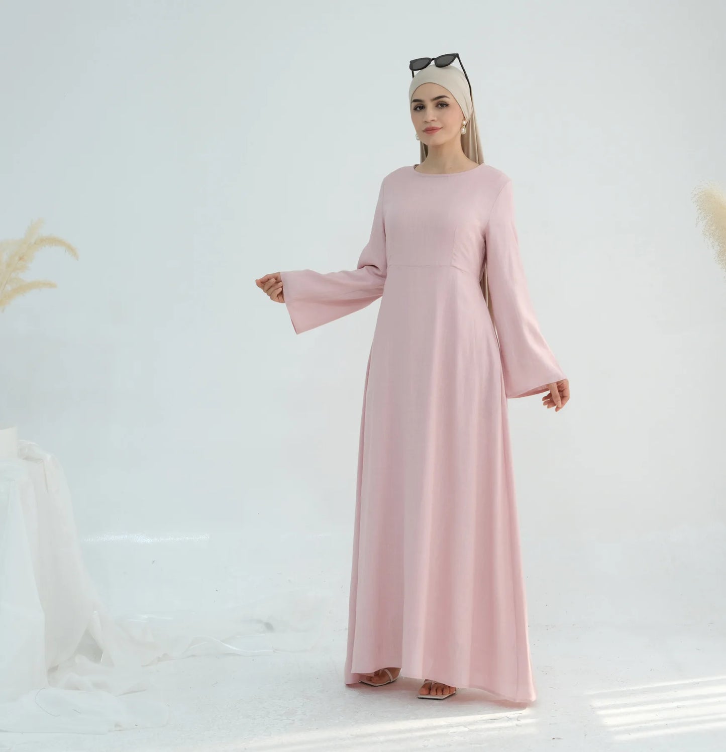 Abaya Modest Maxi Dress – Solid Color Robe