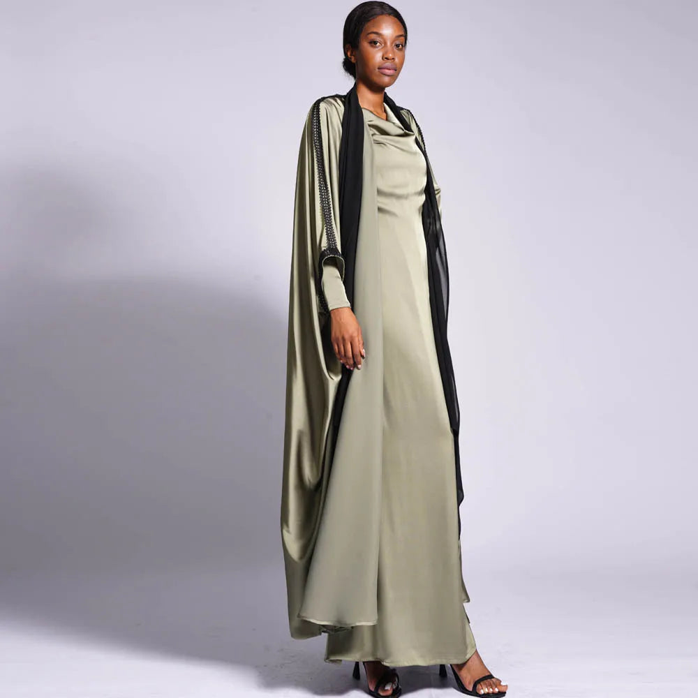 2 Piece Set Abaya Dress Kaftan