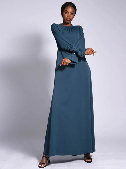 Abaya High Neck Maxi Long Dress