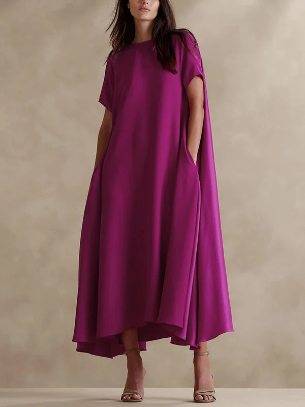 Effortless Elegance: Solid Color Maxi Dress