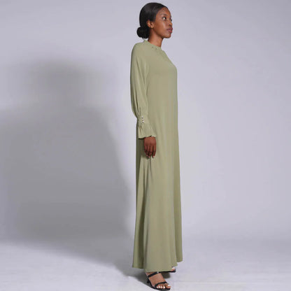 Abaya High Neck Maxi Long Dress