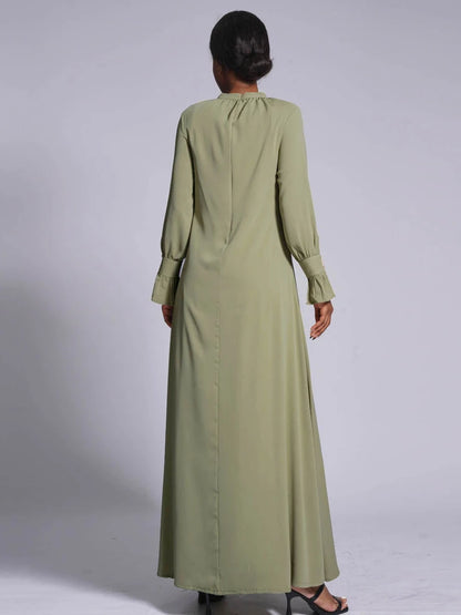 Abaya High Neck Maxi Long Dress