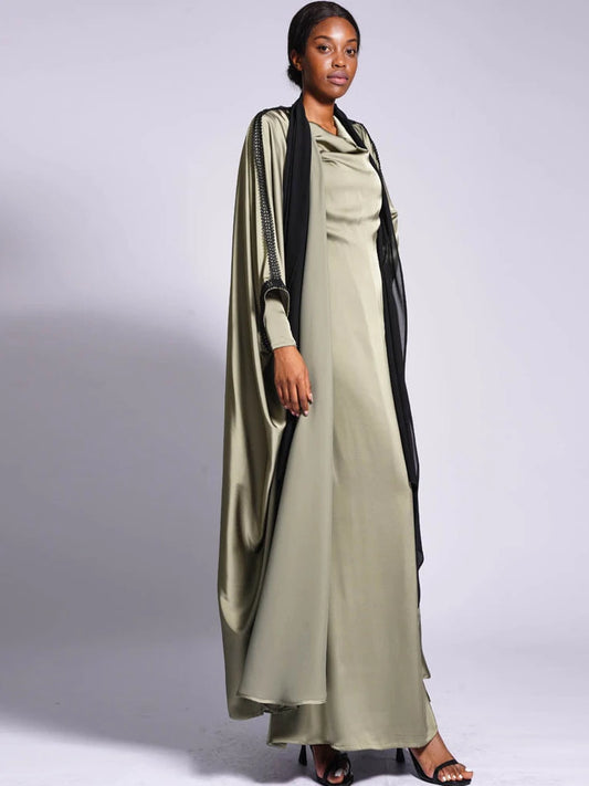2 Piece Set Abaya Dress Kaftan