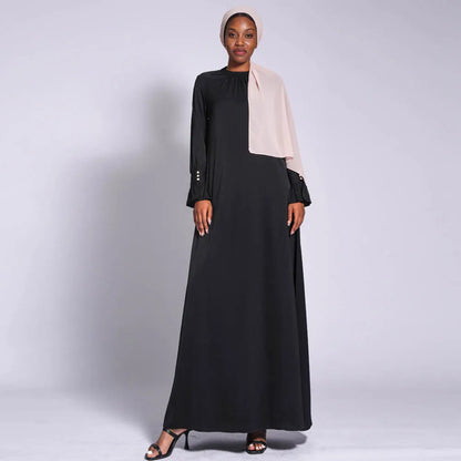 Abaya High Neck Maxi Long Dress