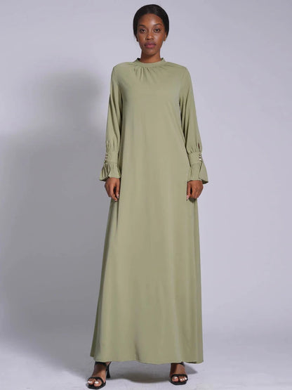 Abaya High Neck Maxi Long Dress