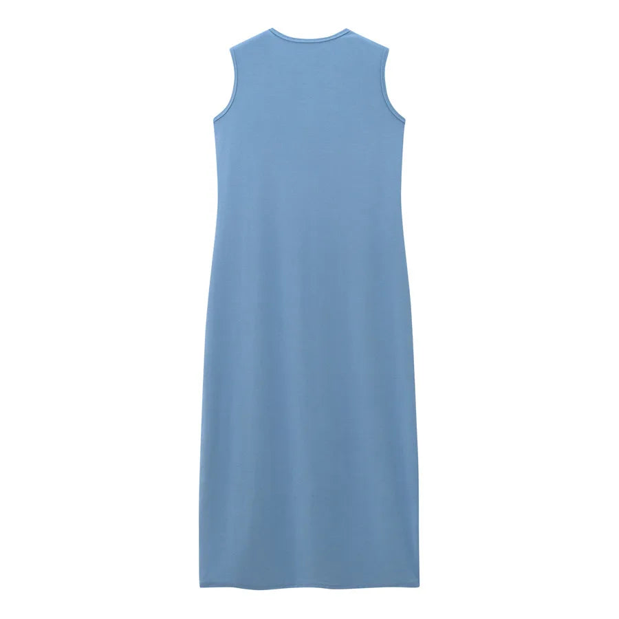 Casual Knit Cardigan Maxi Dress
