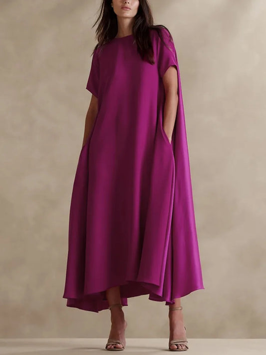 Effortless Elegance: Solid Color Maxi Dress