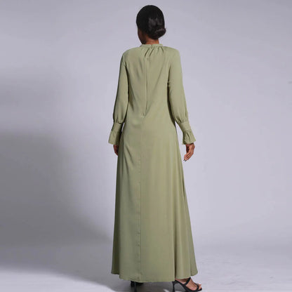 Abaya High Neck Maxi Long Dress