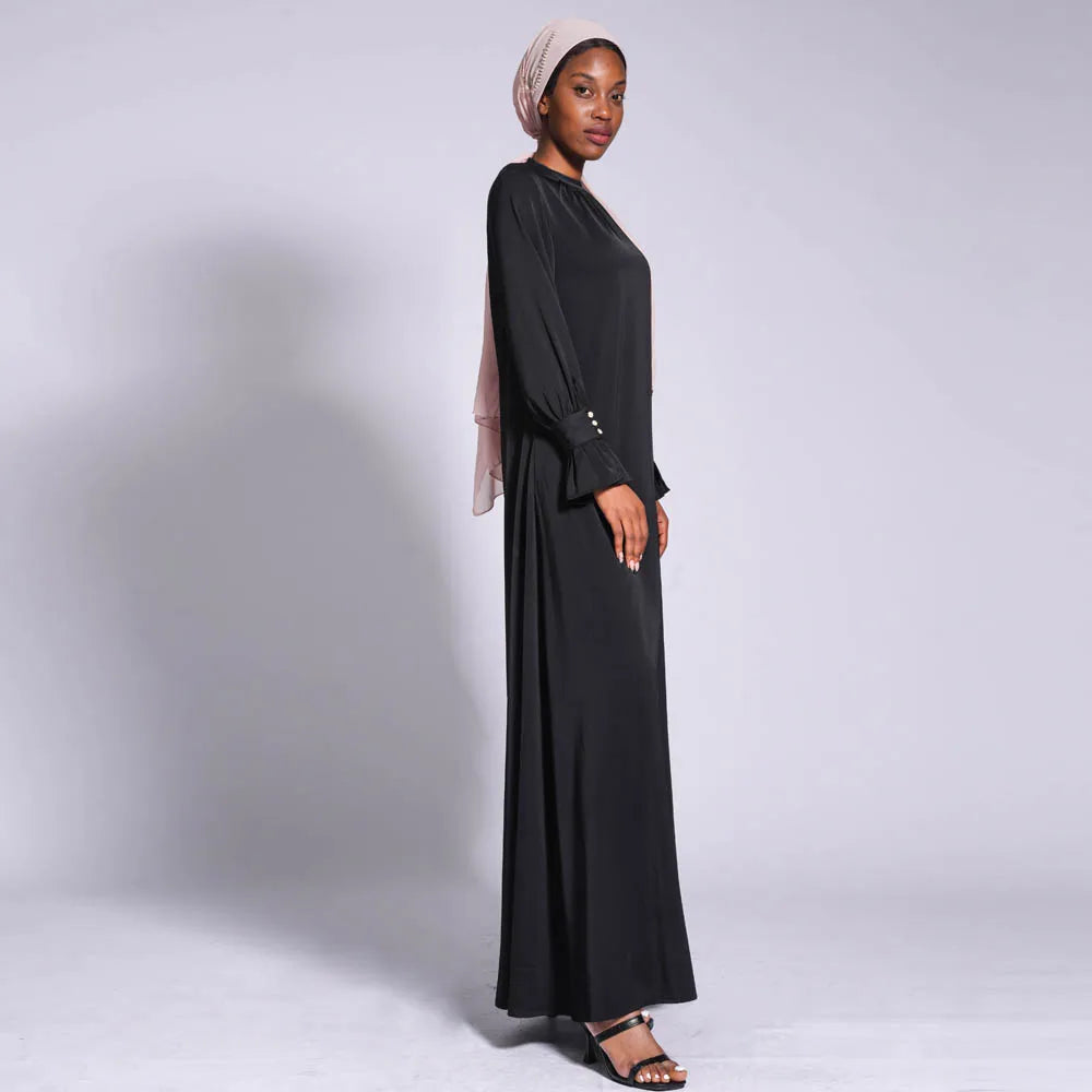 Abaya High Neck Maxi Long Dress