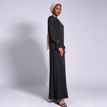 Abaya High Neck Maxi Long Dress