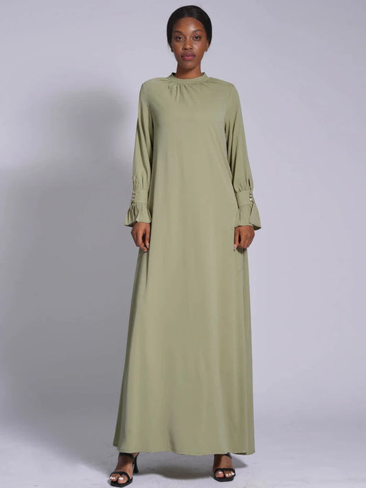 Abaya High Neck Maxi Long Dress
