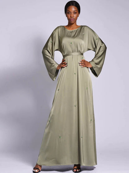 Modest Kaftan Long Sleeve Dress Abaya
