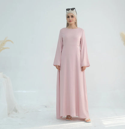 Abaya Modest Maxi Dress – Solid Color Robe