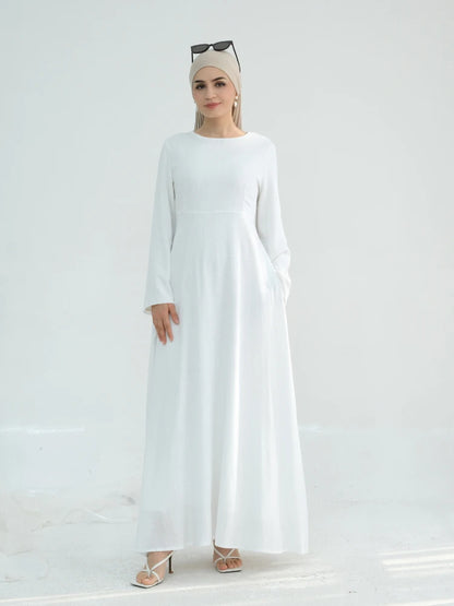 Abaya Modest Maxi Dress – Solid Color Robe