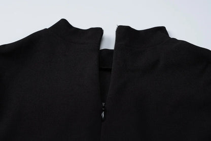Maxi Dress High Waist Pocket Solid Long Dress